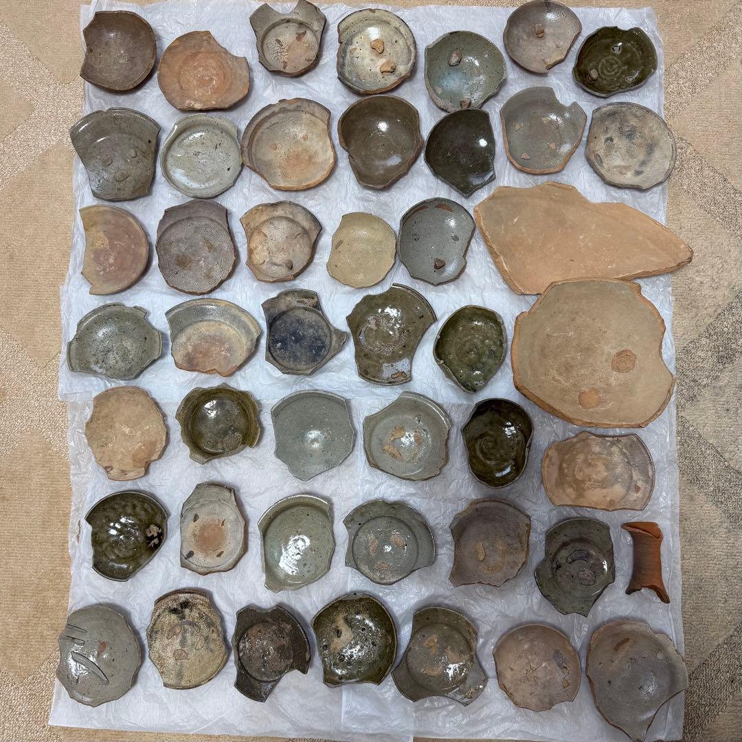 古唐津 陶片46点 原明窯 山瀬窯 小森谷窯 阿房谷窯 錆谷窯など まとめ売り