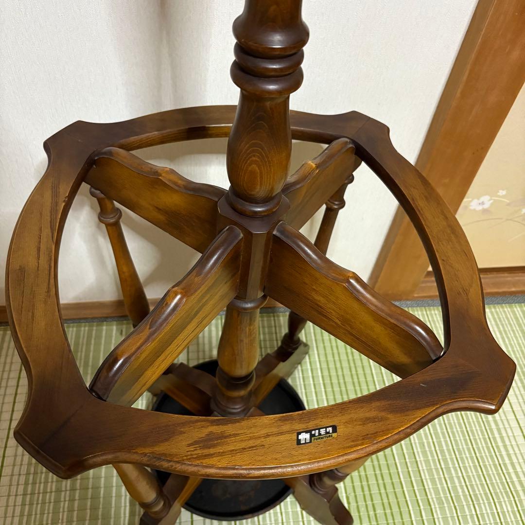 カリモク ポールハンガー コートハンガー 傘立て　帽子掛昭和　レトロ　オールド