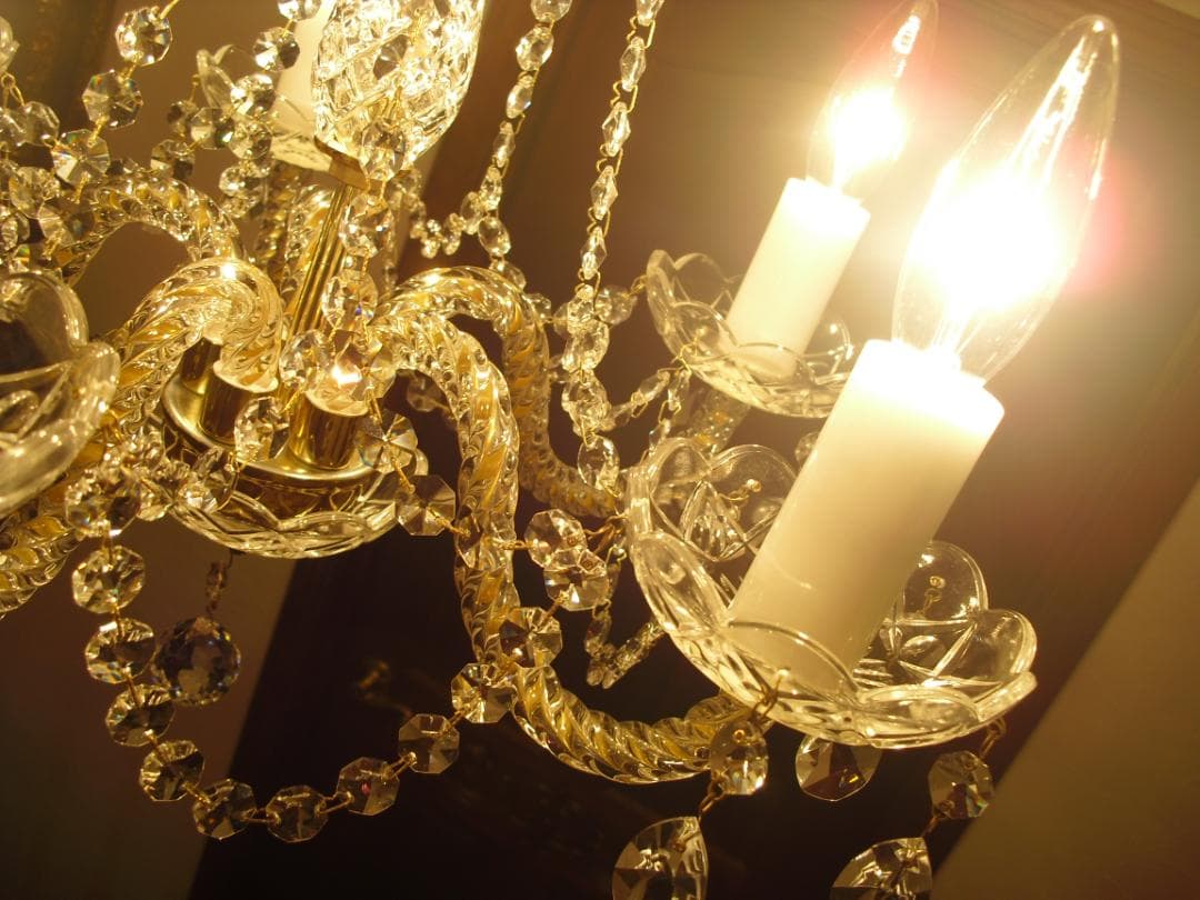 JOSEF WRANOVSKY☆ボヘミアンクリスタルシャンデリア☆引掛シーリング