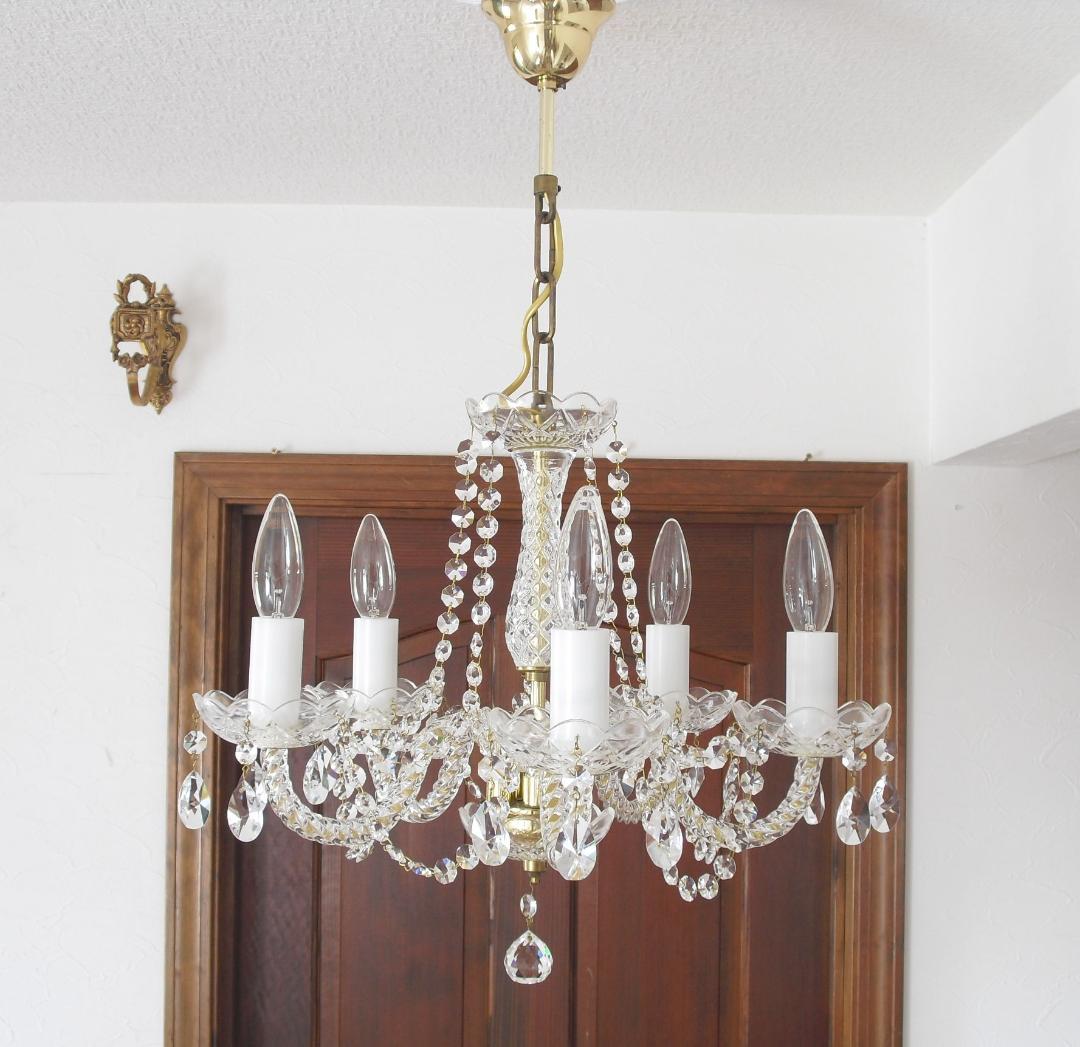 JOSEF WRANOVSKY☆ボヘミアンクリスタルシャンデリア☆引掛シーリング