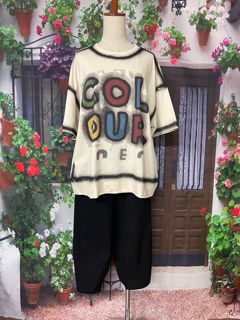 ロータス976新品TRUBE綿ストレッチコクーンパンツ(BK)