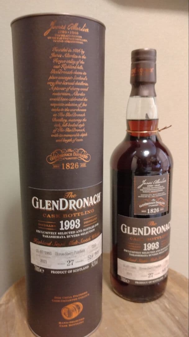 グレンドロナック 27年　1993 CASK　7255　【高島屋限定】