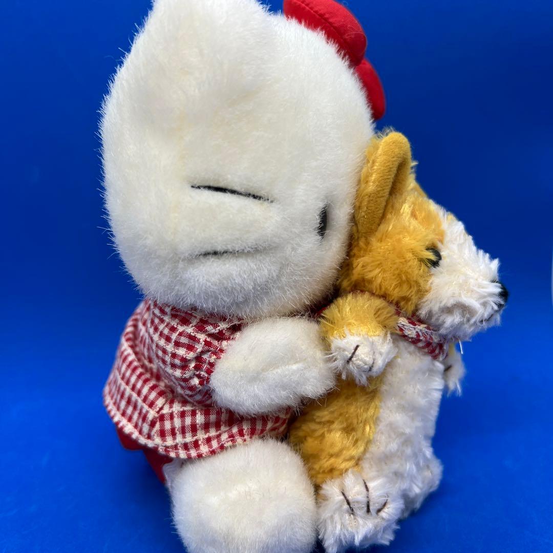 ハローキティ ワンコ　コーギー　ぬいぐるみ S