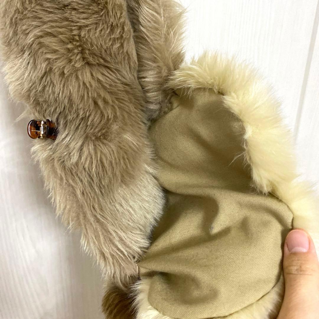 WANDMEE エコファー フラワーマフラー FLOWER FUR STOLE