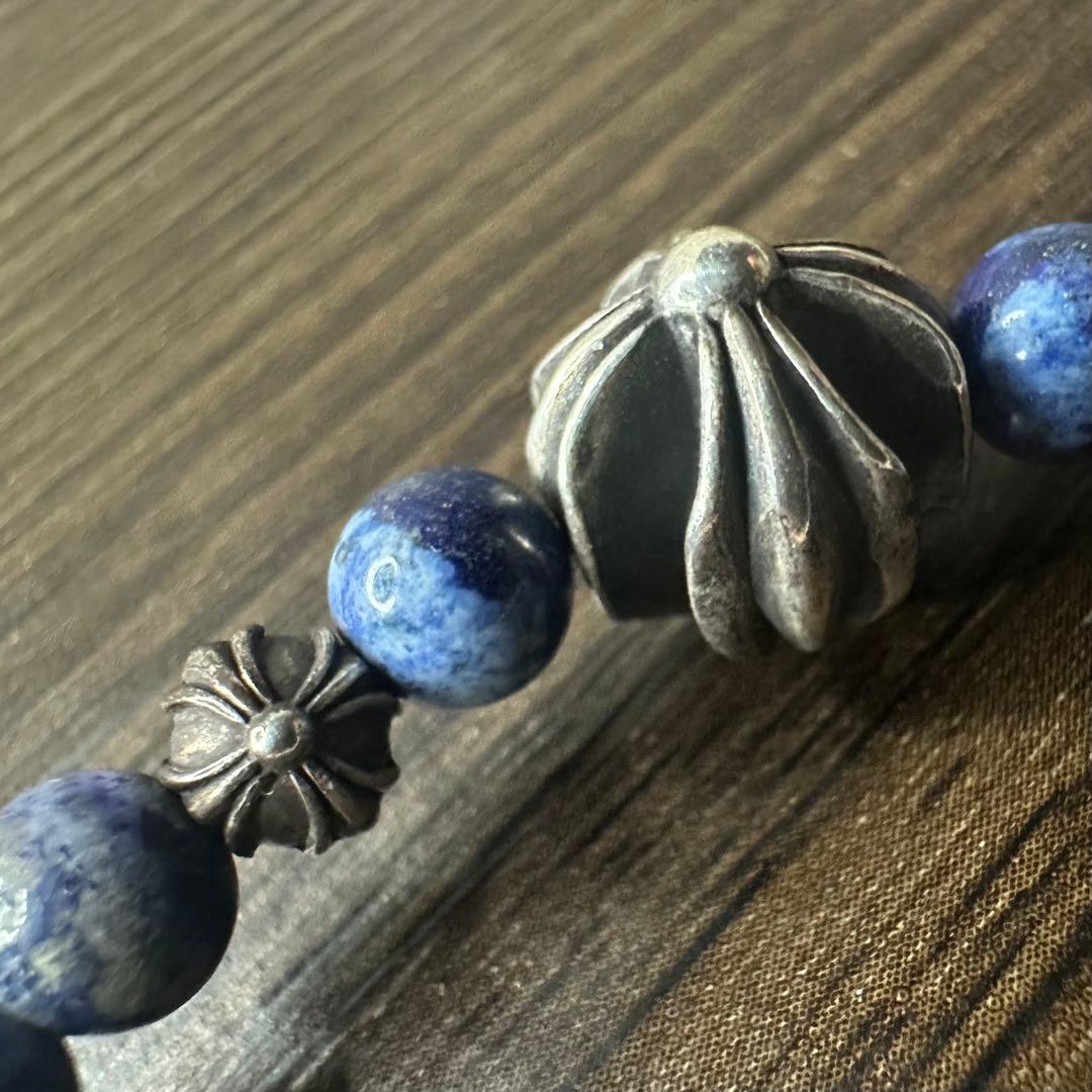 ■ Chrome Hearts ビーズ ブレスレット クロスボール ■ 天然石