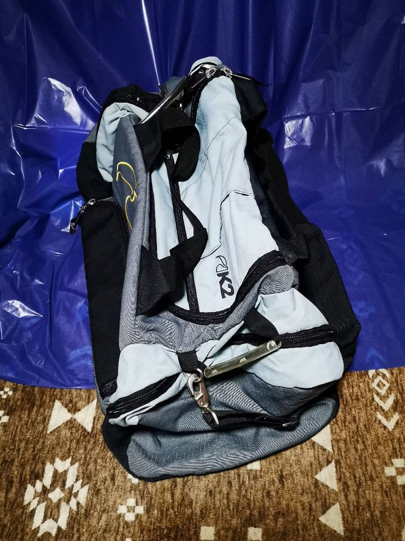 PK2 ボストンバッグ グレー/ブラック 中型