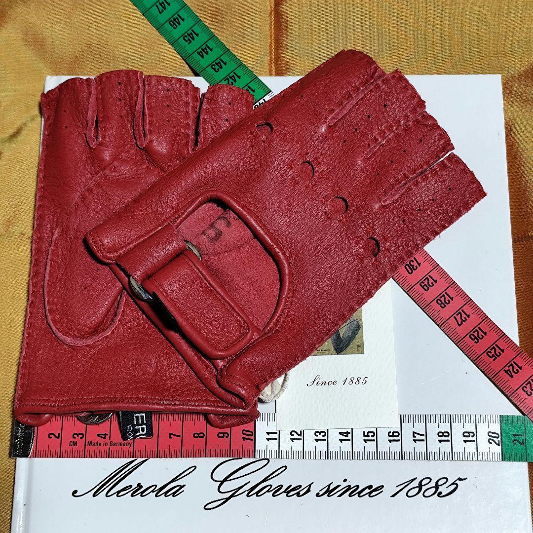 メローラ ディアロッソ赤 指貫ドライビンググローブ フェラーリ別注元MEROLA