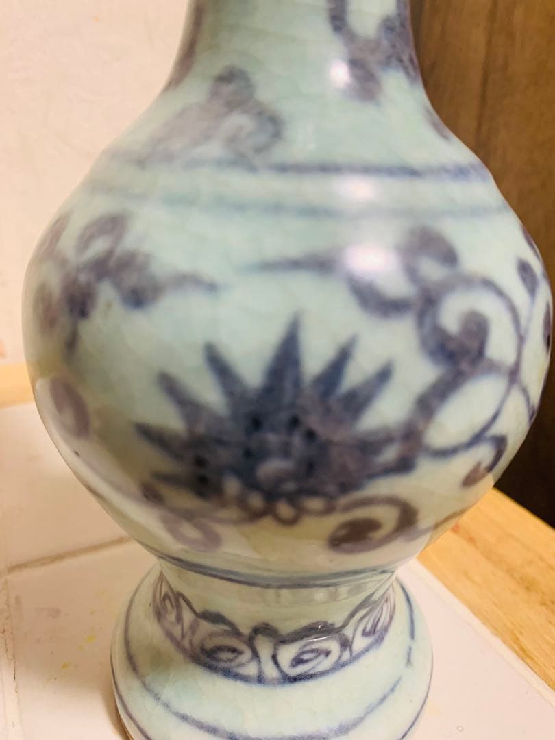 中国明時代染付(青花)花瓶