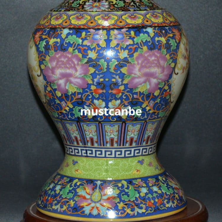 清雍正珐琅彩花鸟文描き金花瓶 景徳鎮 陶磁器 装飾品 現代工芸品 美術品 置物