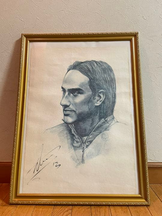 アレッサンドロ・ネスタ　2002日韓W杯直筆サイン入鉛筆画