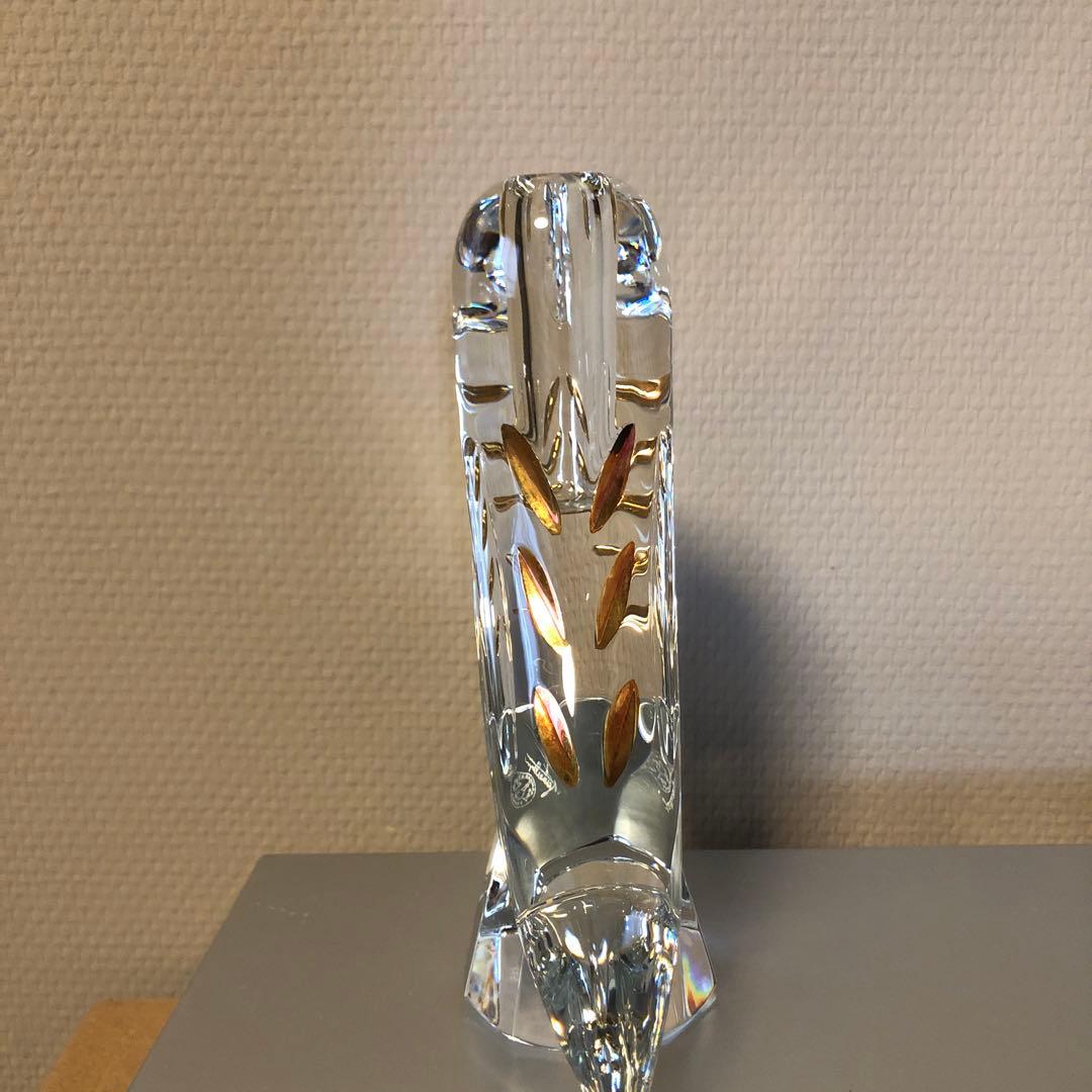 damk　新品　バカラクリスタルガラス製の鳥の花瓶
