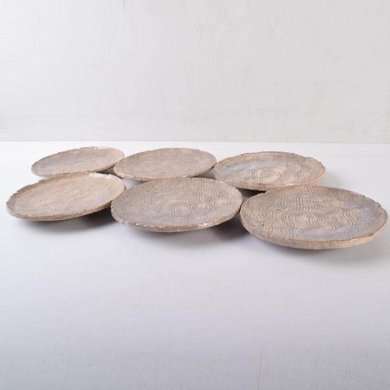 和食器　萩焼　十一世　坂高麗左衛門作　銘々皿　六客　共箱　V　R8630