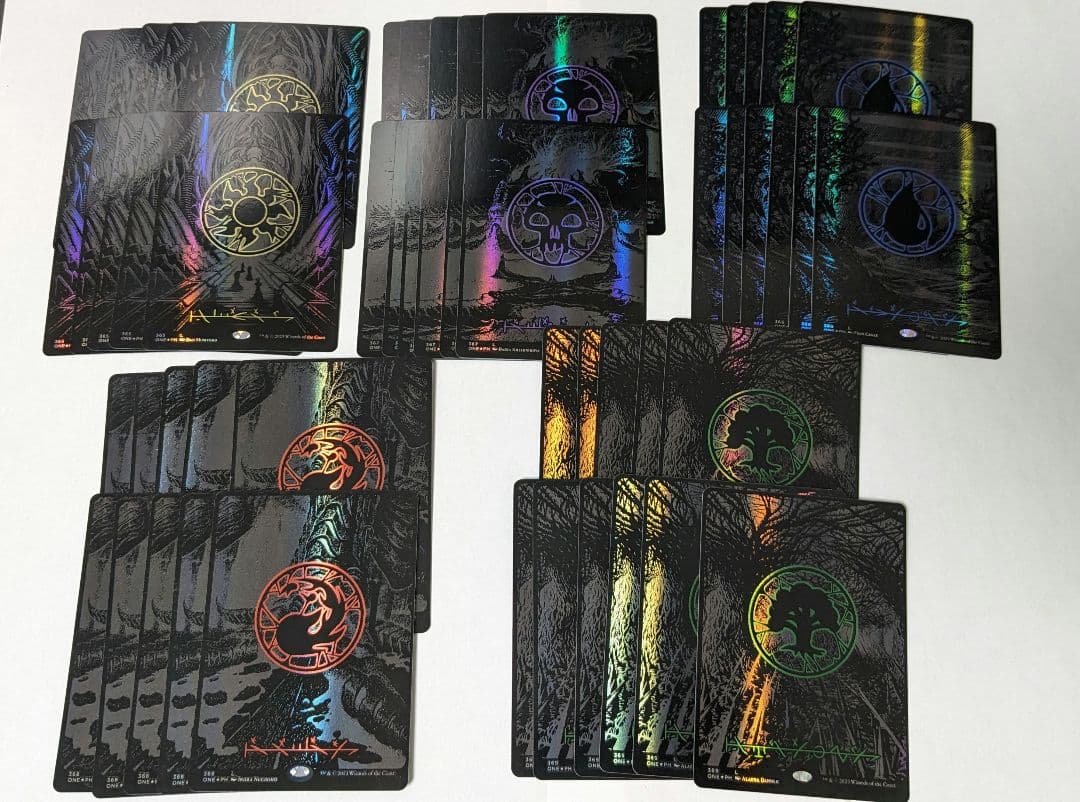 mtg オイルスリック土地 各色10枚セット＋3枚おまけ