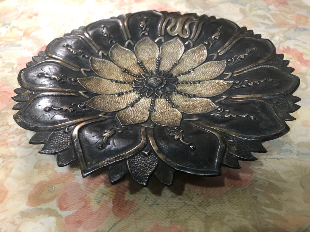 シルバー800銀飾り皿 320g