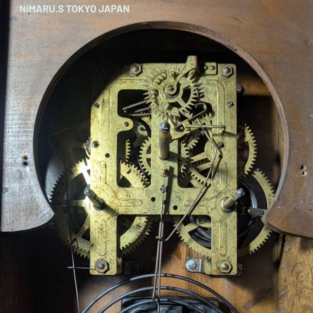 アンティーク掛時計　古時計ゼンマイ掛時計　振り子時計