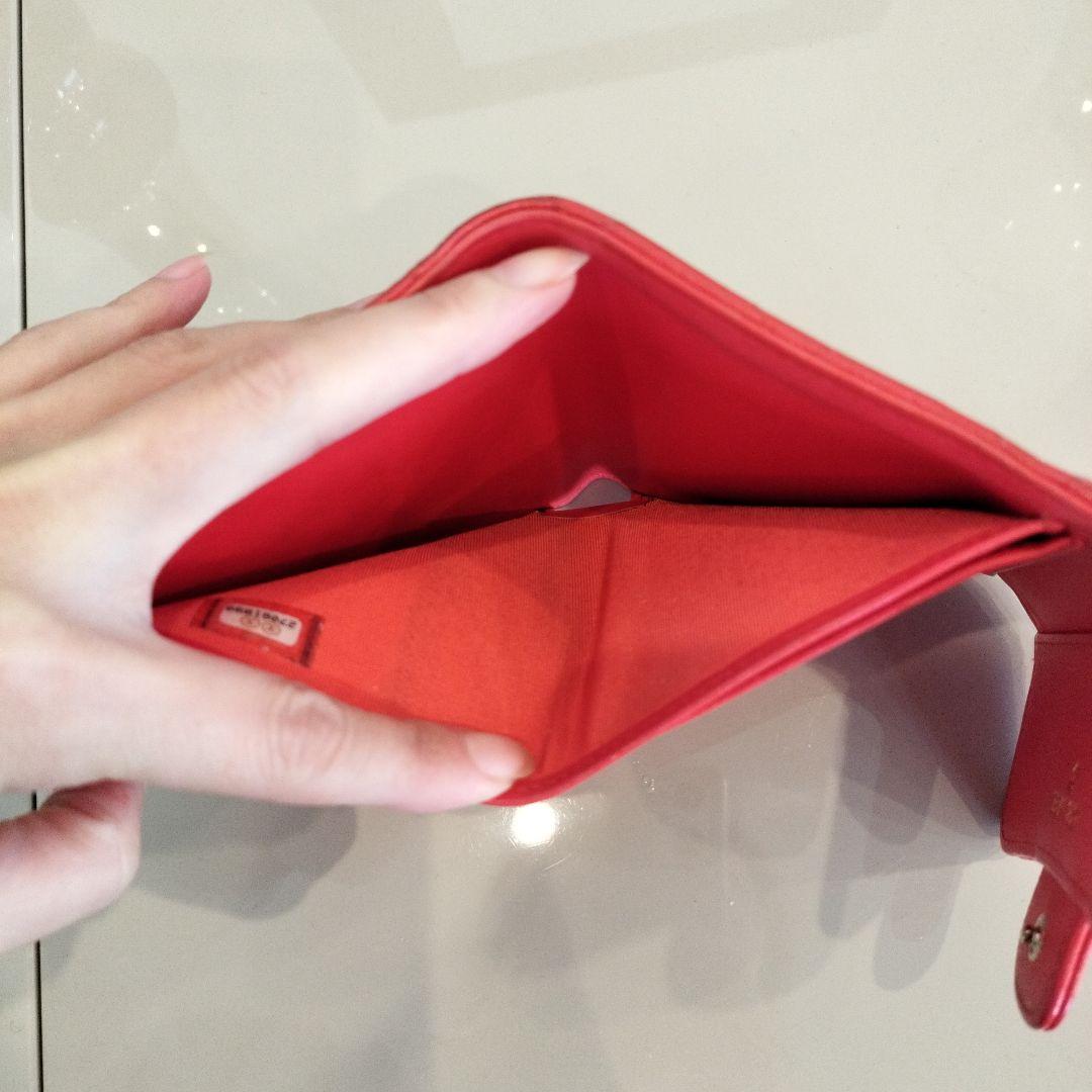 CHANEL キャビアスキン 三つ折り財布 タイムレス