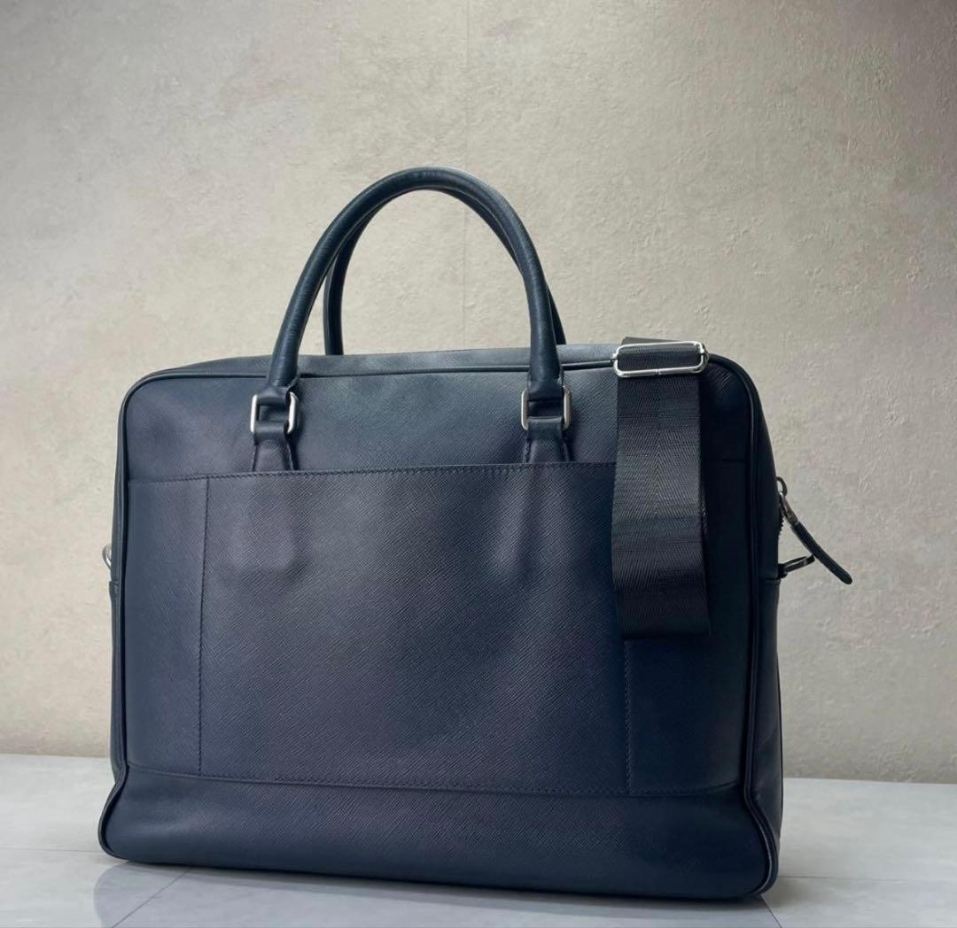 PRADA ビジネスバッグ プラダ 2way ネイビー