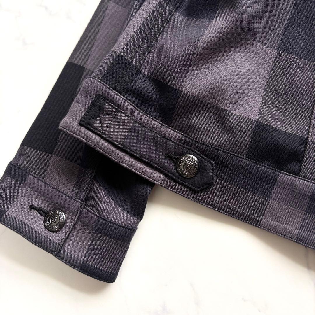 ブラックレーベル クレストブリッジ　チェックＷフェイスデニムジャケット LL