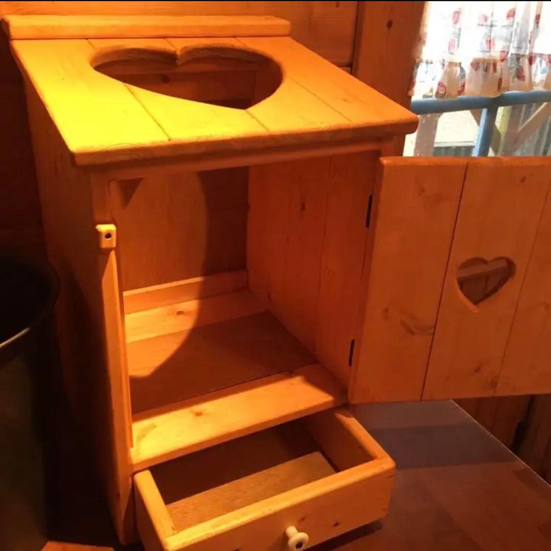 アメリカンカントリー家具　カントリーハートダストBOX 引き出し付き