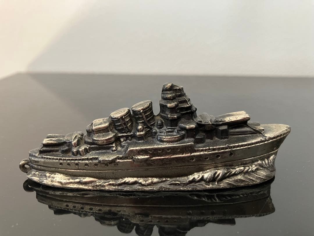 戦前　グリコ株式会社特製　軍艦文鎮