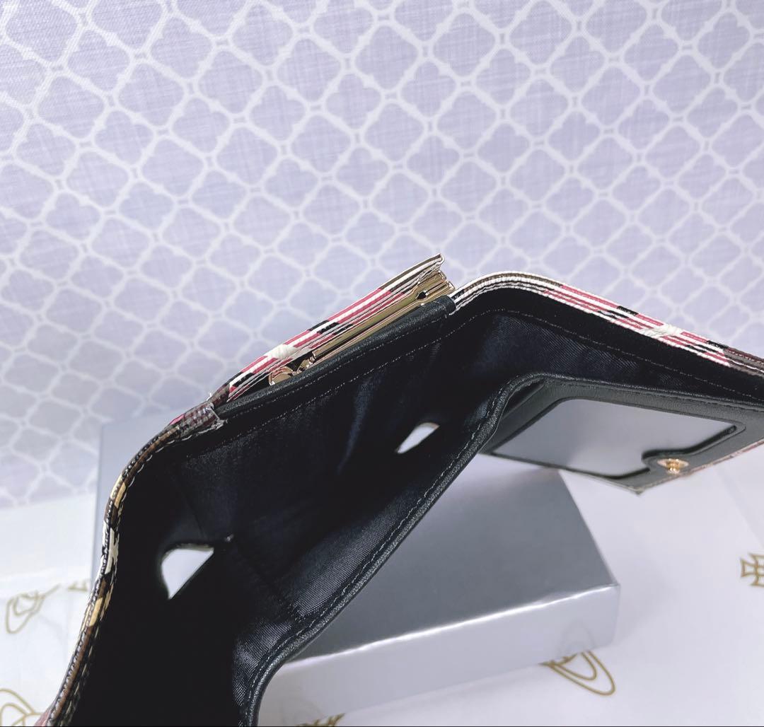 【可愛すぎ♡新品】可愛い ヴィヴィアン・ウエストウッド　三折財布 チェック