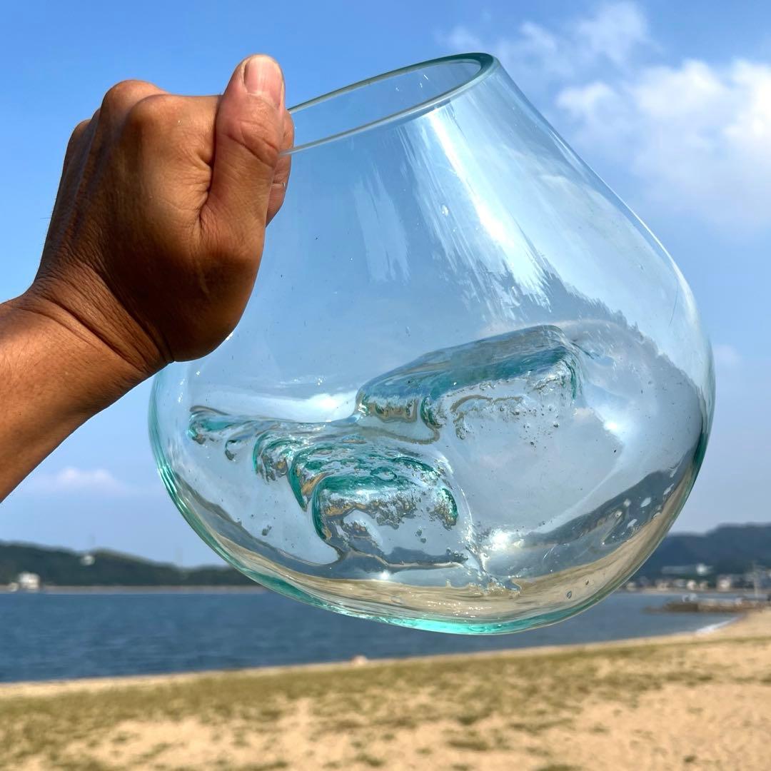流木ガラスオブジェ特大G 花瓶 金魚鉢 テラリウム フラワーポット 水槽 アート
