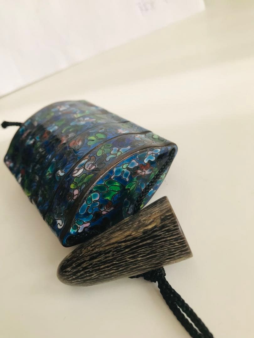 七宝焼 印籠　小物入　根付け