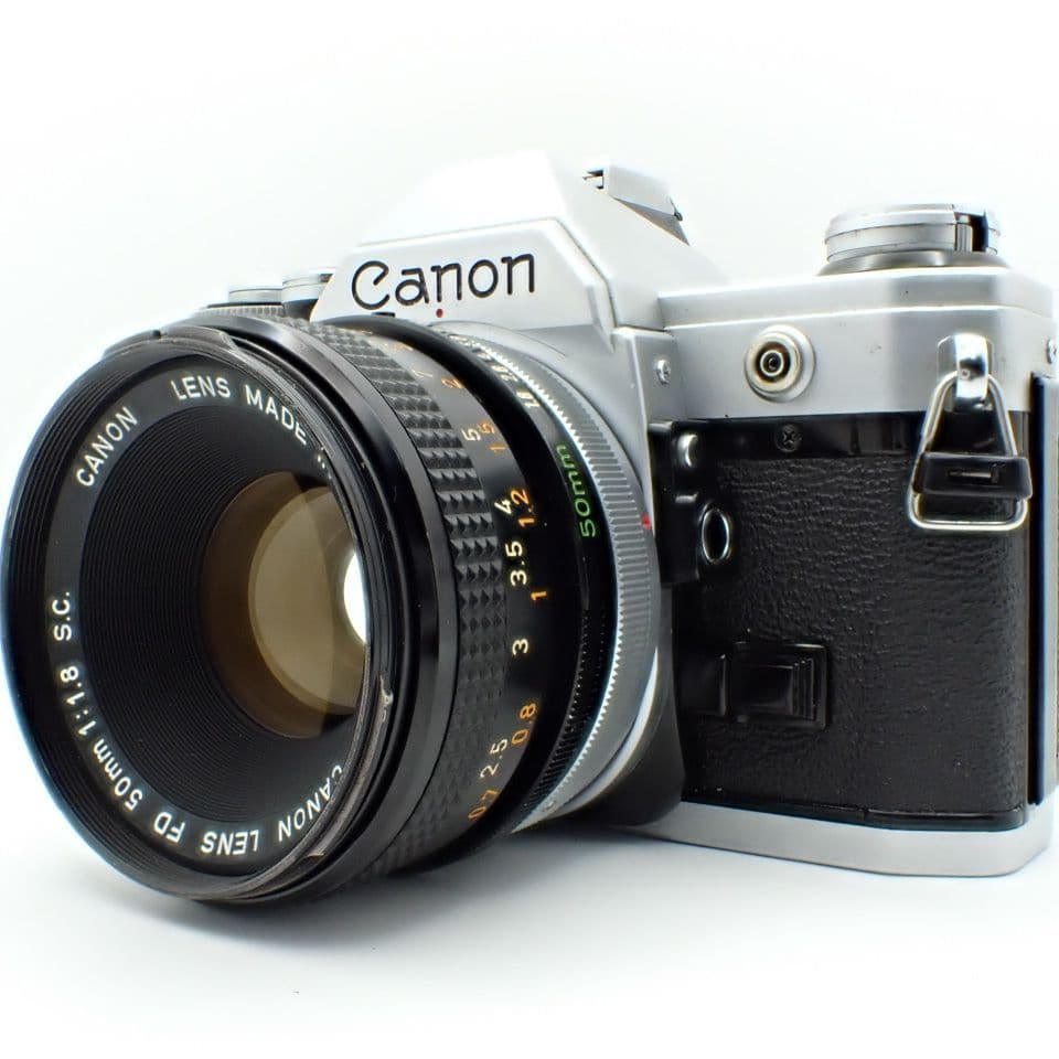 【動作確認済】Canon AE-1＆FD 50mm f1.8 新品電池付