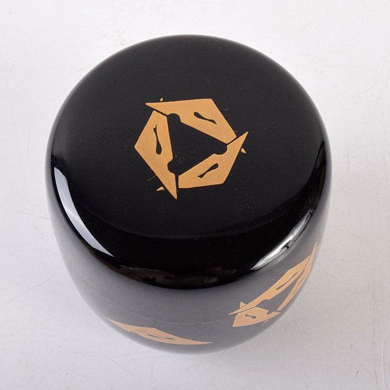 茶道具　輪島塗　喜三誠志作　鱗鶴蒔絵　棗　共箱　V　6914