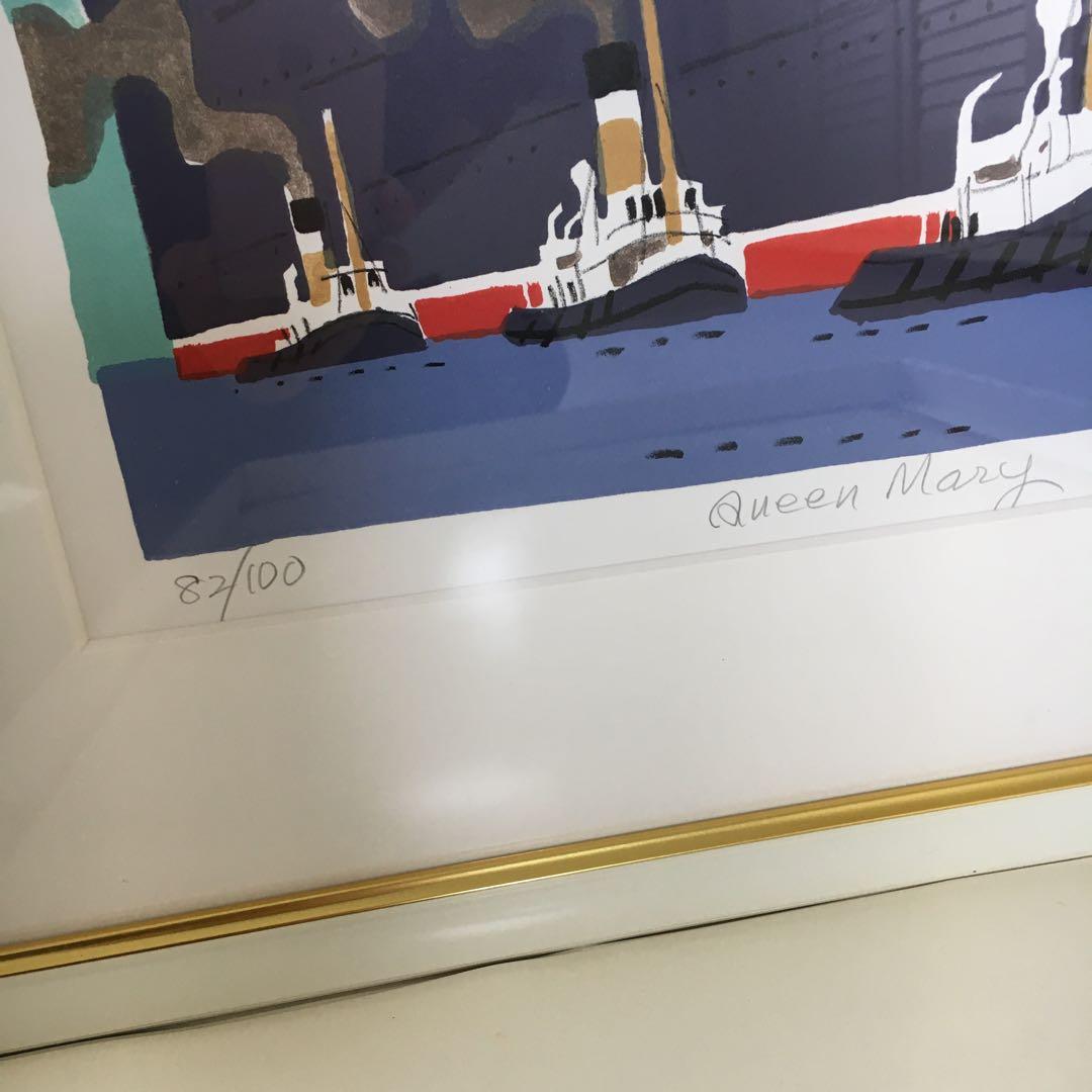 柳原良平　リトグラフ　Queen Mary 82/100