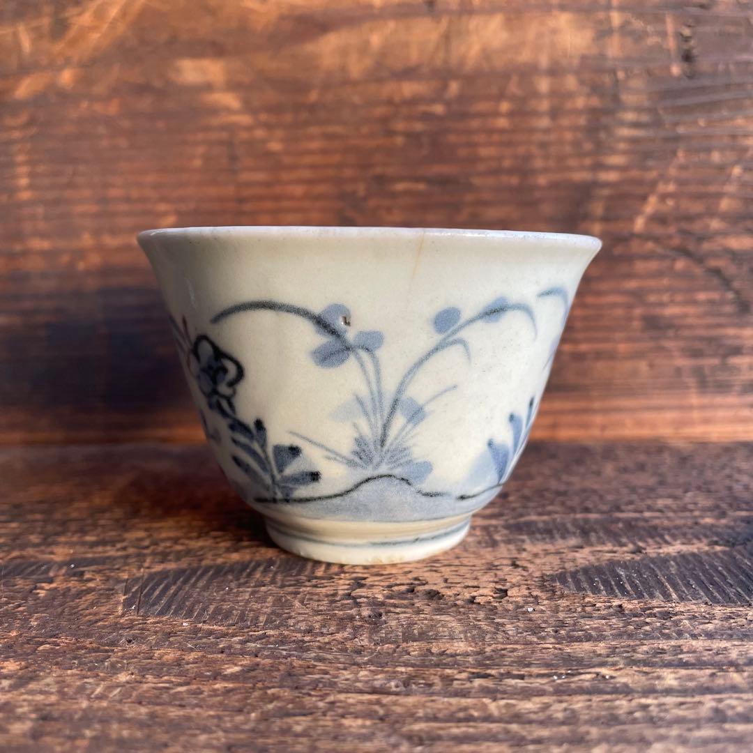 くらわんか猪口 蕎麦猪口 盃 肥前磁器 古伊万里 波佐見焼 初期伊万里 骨董