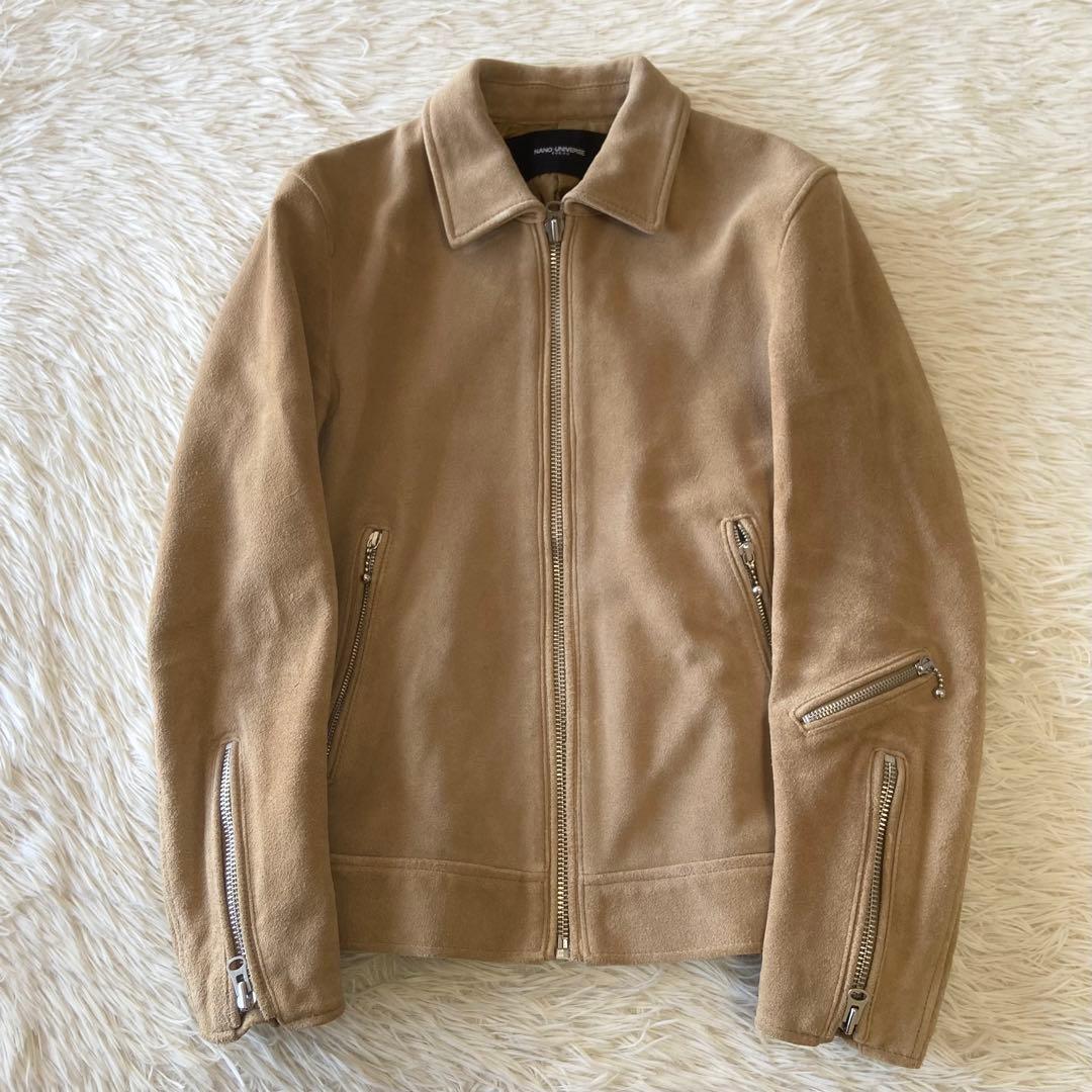 11/15迄✨希少 ナノユニバース 極上 牛革レザー ライダースジャケット M