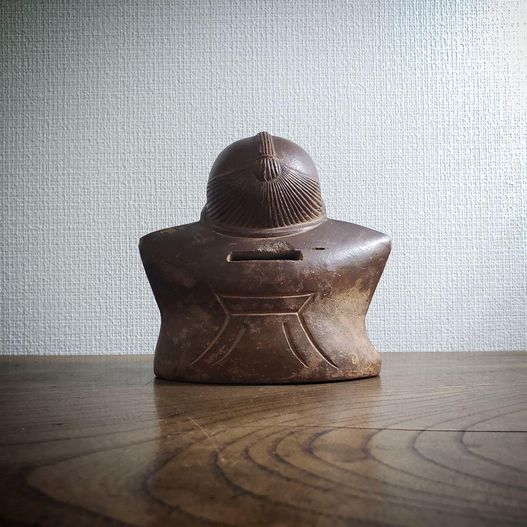 福助　古備前　貯金箱　縁起物　アンティーク　昭和レトロ　骨董品　明治　大正
