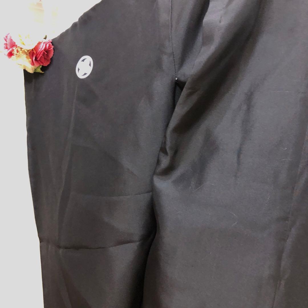 七五三着物五歳‼️完全フルセット‼️黒紋付格上アンサンブル‼️縞人気袴⭐︎日本男子逸品