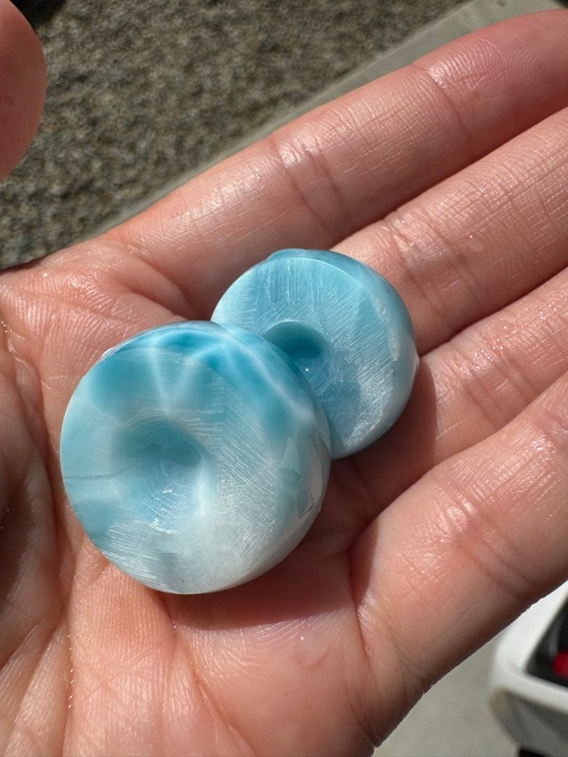 ラリマーくりぬきリング 約14号