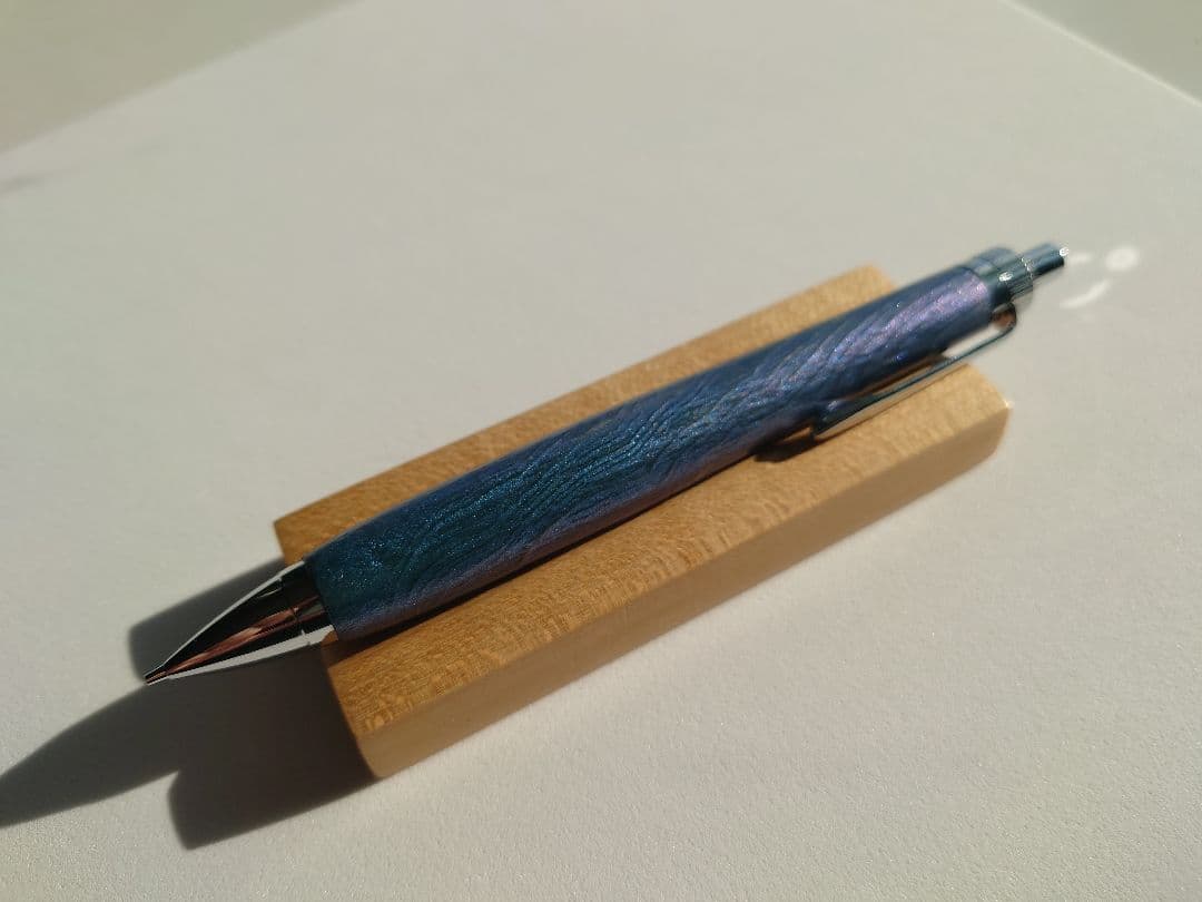 欅　シャープペンシル　浮造り　新うるし　変わり漆　拭き漆　ケヤキ　変わり杢