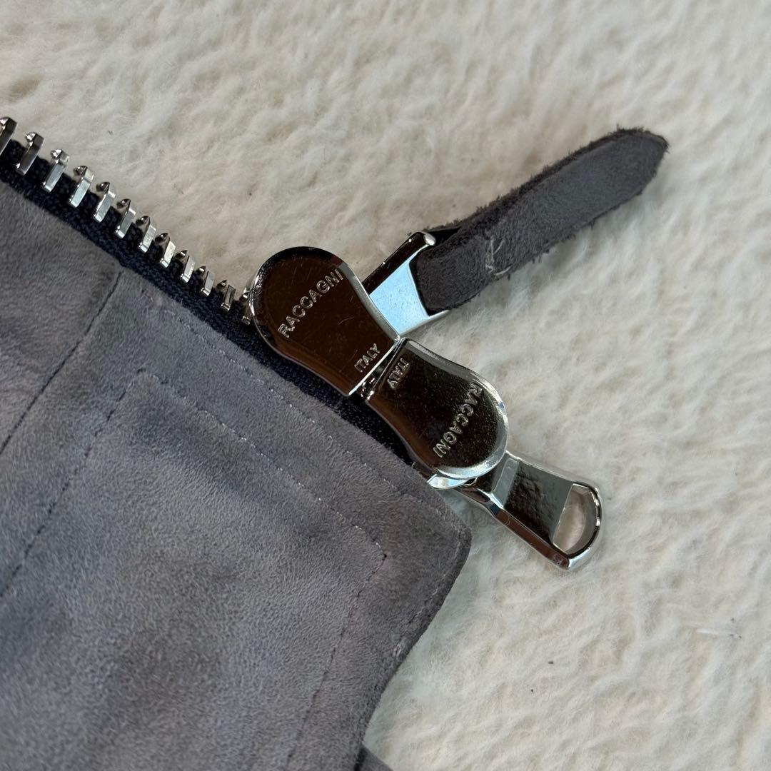 EMMETI エンメティ シングルライダースジャケット 山羊革 グレー XL相当