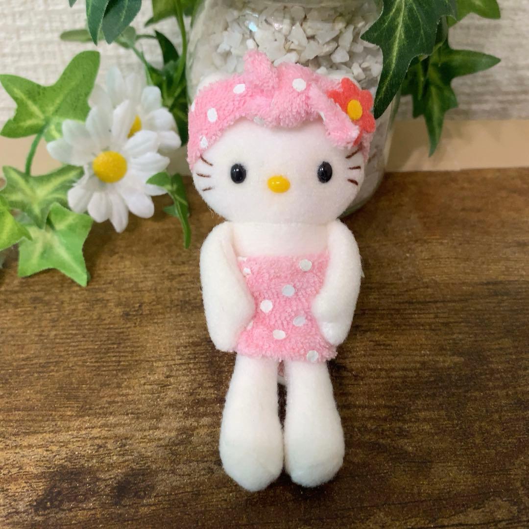 【希少激レア】⭐︎非売品⭐︎ ハローキティ　お風呂　足長　ミニぬいぐるみマスコット