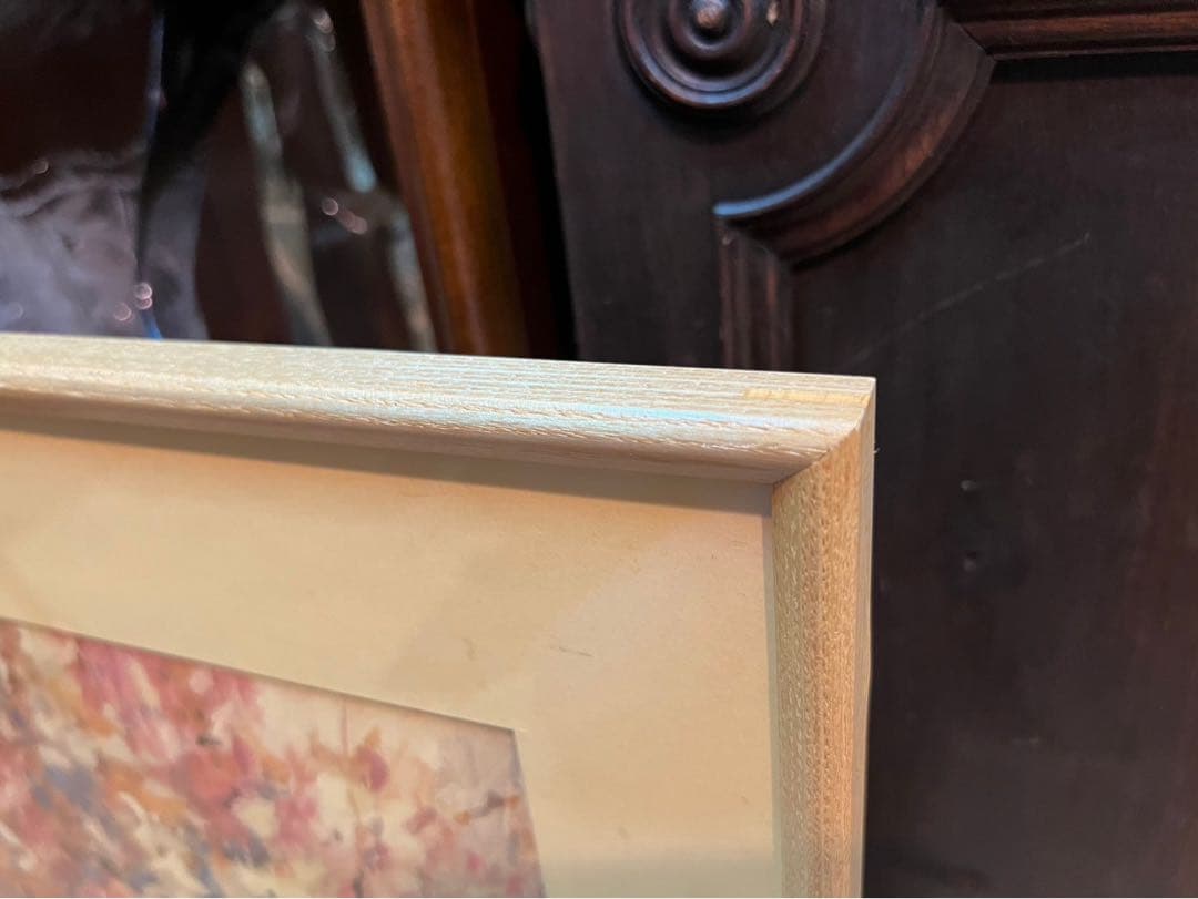 ノルブェ テーブルの花 アート 額縁 インテリア