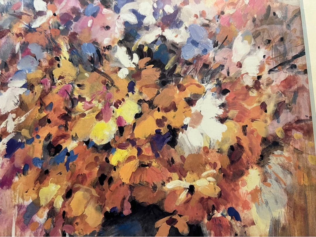 ノルブェ テーブルの花 アート 額縁 インテリア