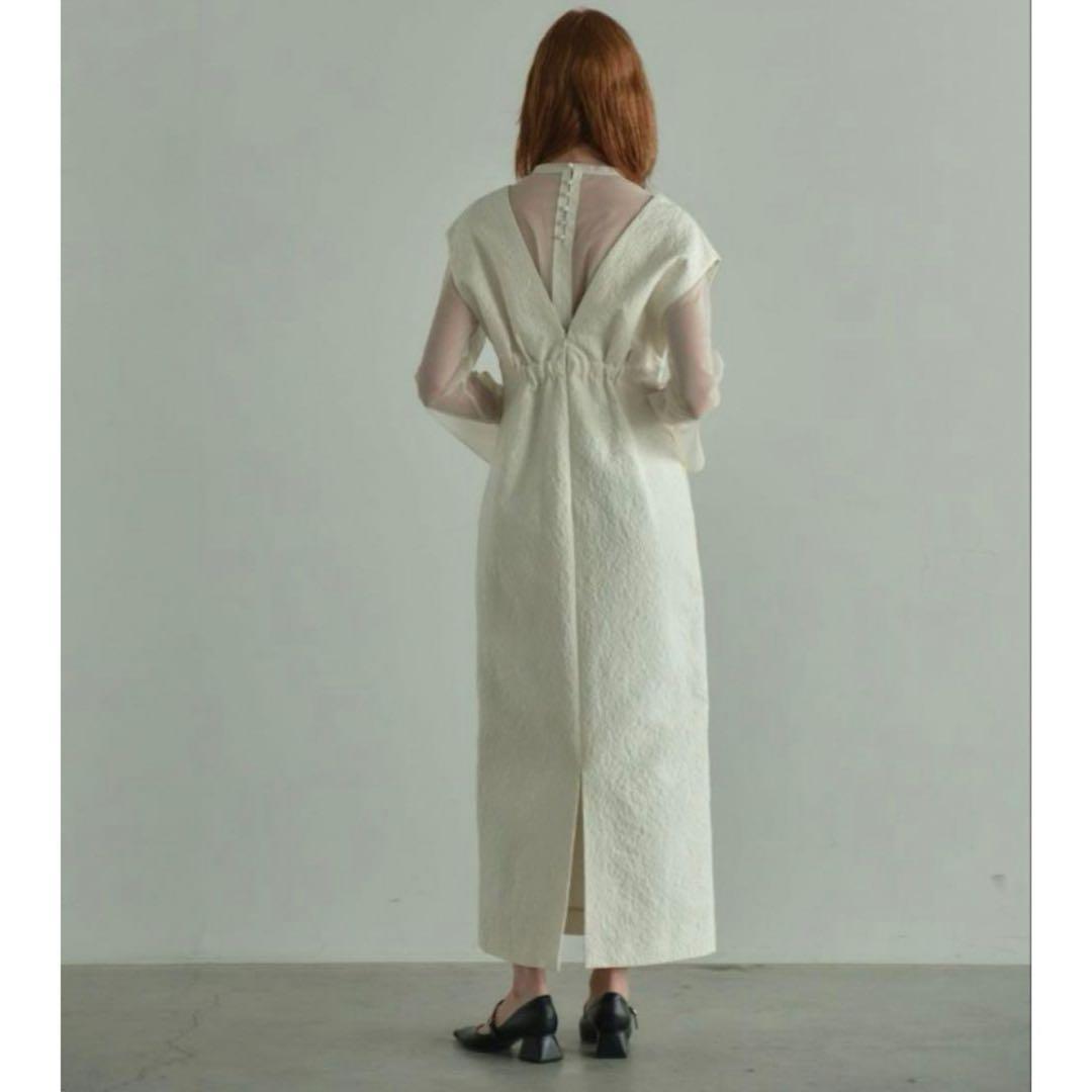 ANDRESD / V line ジャガードドレス　　オケージョンドレス