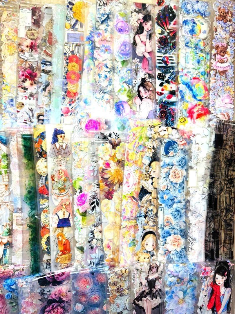 海外マステ他♡⃛大量まとめ売り ボリュームパックver.③☆コラージュ素材etc.