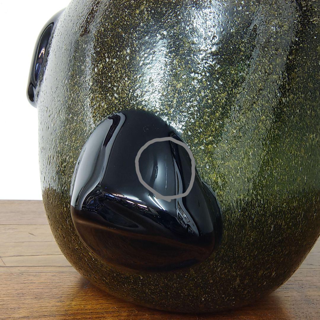 【稲嶺盛吉】泡ガラス 花器 ワインクーラー 大作