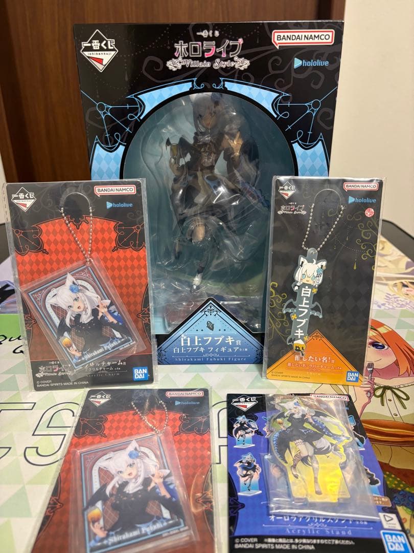 ホロライブ　一番くじ　白上フブキ　5点セット　フィギュア
