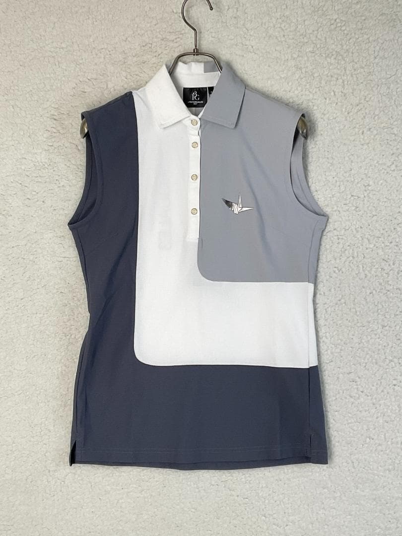 サイズM【未使用】1piu1uguale3 GOLF ノースリーブポロシャツ