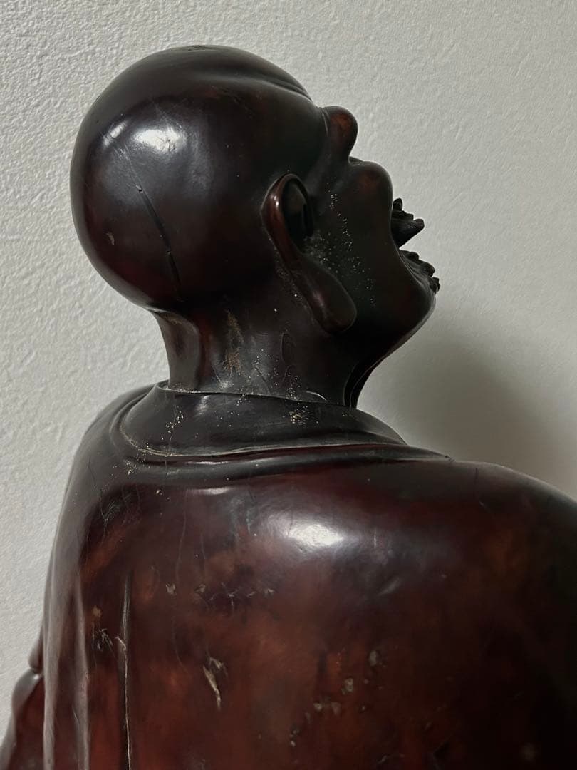 中国 時代 銘木紫檀 羅漢坐像 阿羅漢 座像 10kg 高さ43.5cm