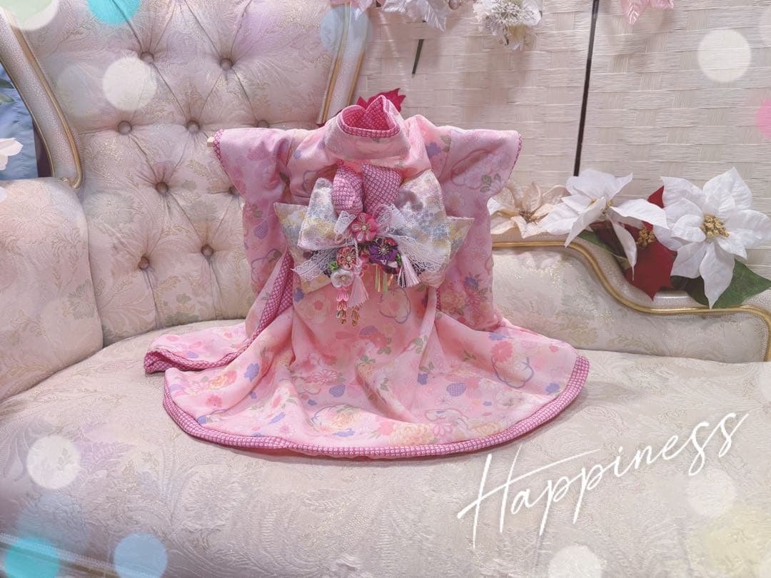 B461.pon2pan2☆犬オーダーお着物☆犬オーダーお引き摺りお着物