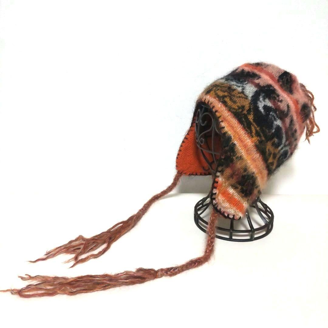 ヴィヴィアンウエストウッド ウール 耳付きニット帽 フリンジ 希少