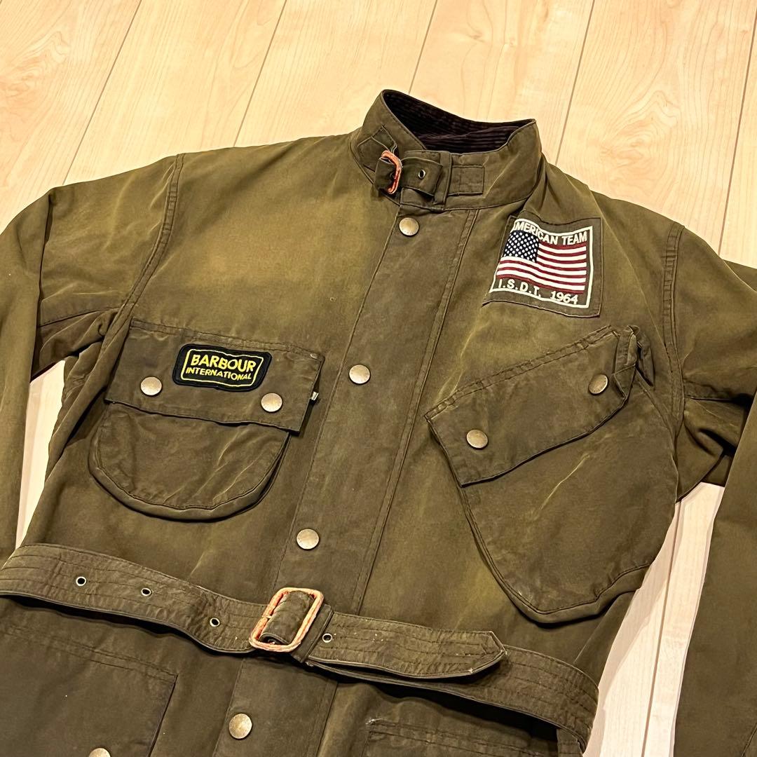 BARBOURバブアー／インターナショナル／限定モデル／38サイズ／ベルト付き