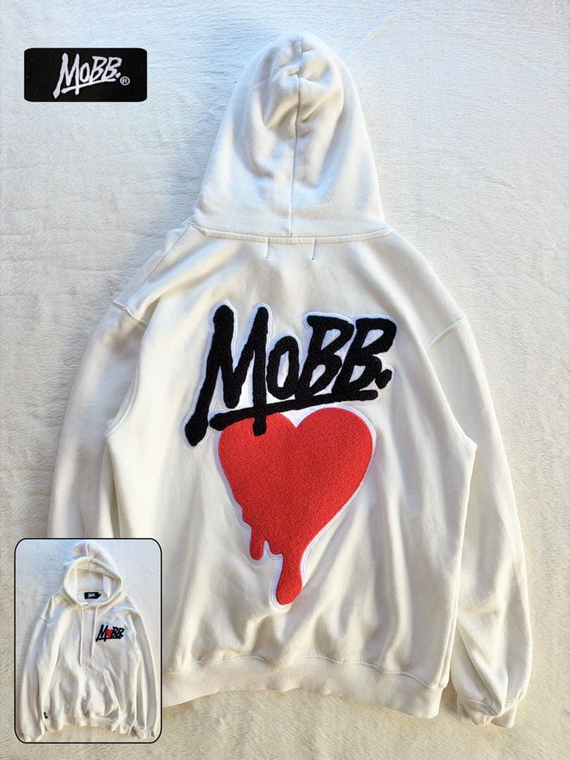 MOBB パイル　ロゴ　パーカー　ハート